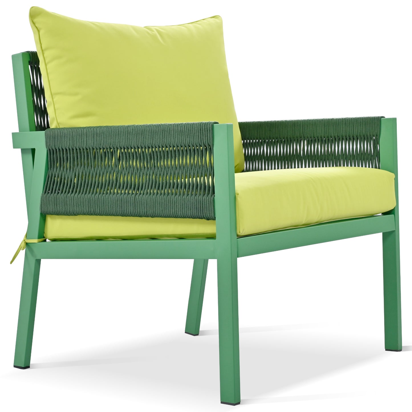 4-Piece Green Rope Patio Furniture Set