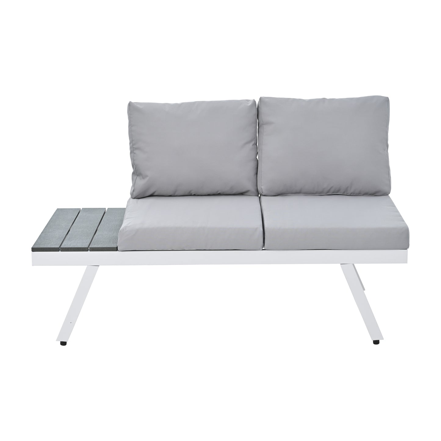 Industrial 5-Piece Aluminum Outdoor Patio Furniture Set