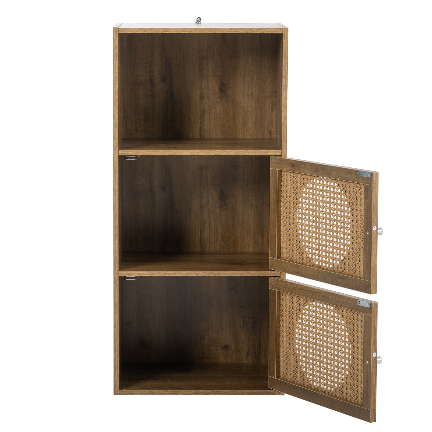Storage Cabinet with Rattan Door Front Detail