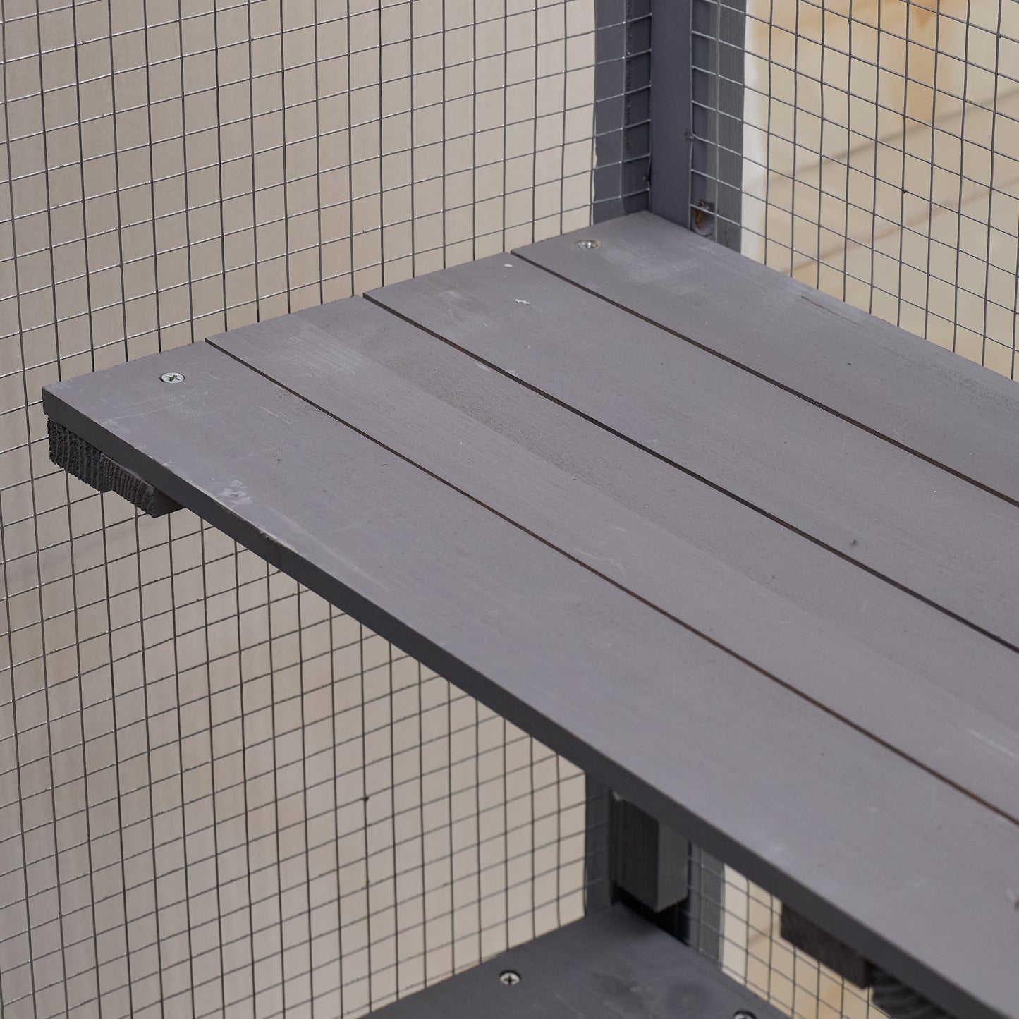 Big Catio Wooden with 6 High Ledges, Weather Protection Asphalt Roof