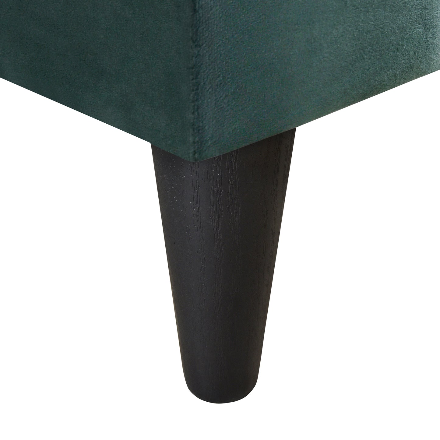 Green Upholstered Storage Ottoman Bench with Drawers