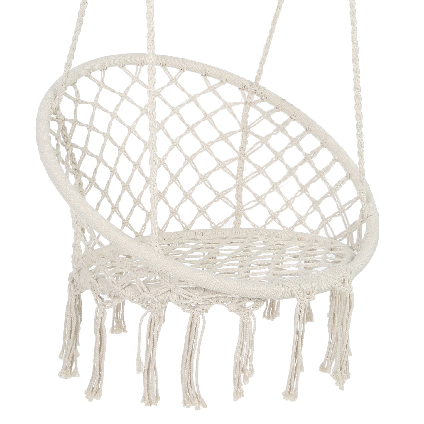 White Hanging Hammock Chair Macrame Swing