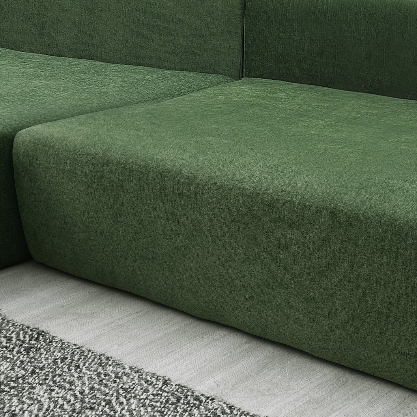Green Modular Minimalist Sectional Sofa