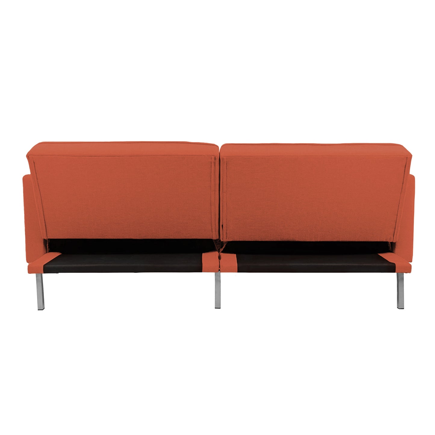 Linen Convertible Sofa Bed, Rust