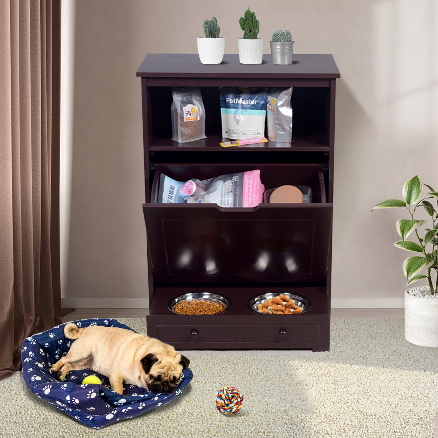 Pet Feeder Station with Storage
