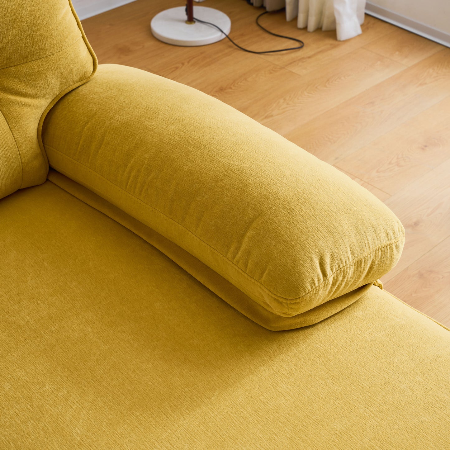 83" Modern Sectional L-Shaped Yellow Sofa