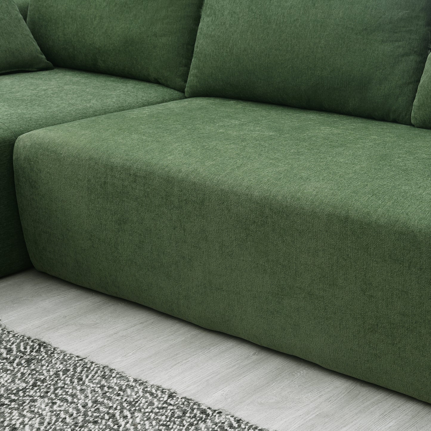 Green Modular Minimalist Sectional Sofa