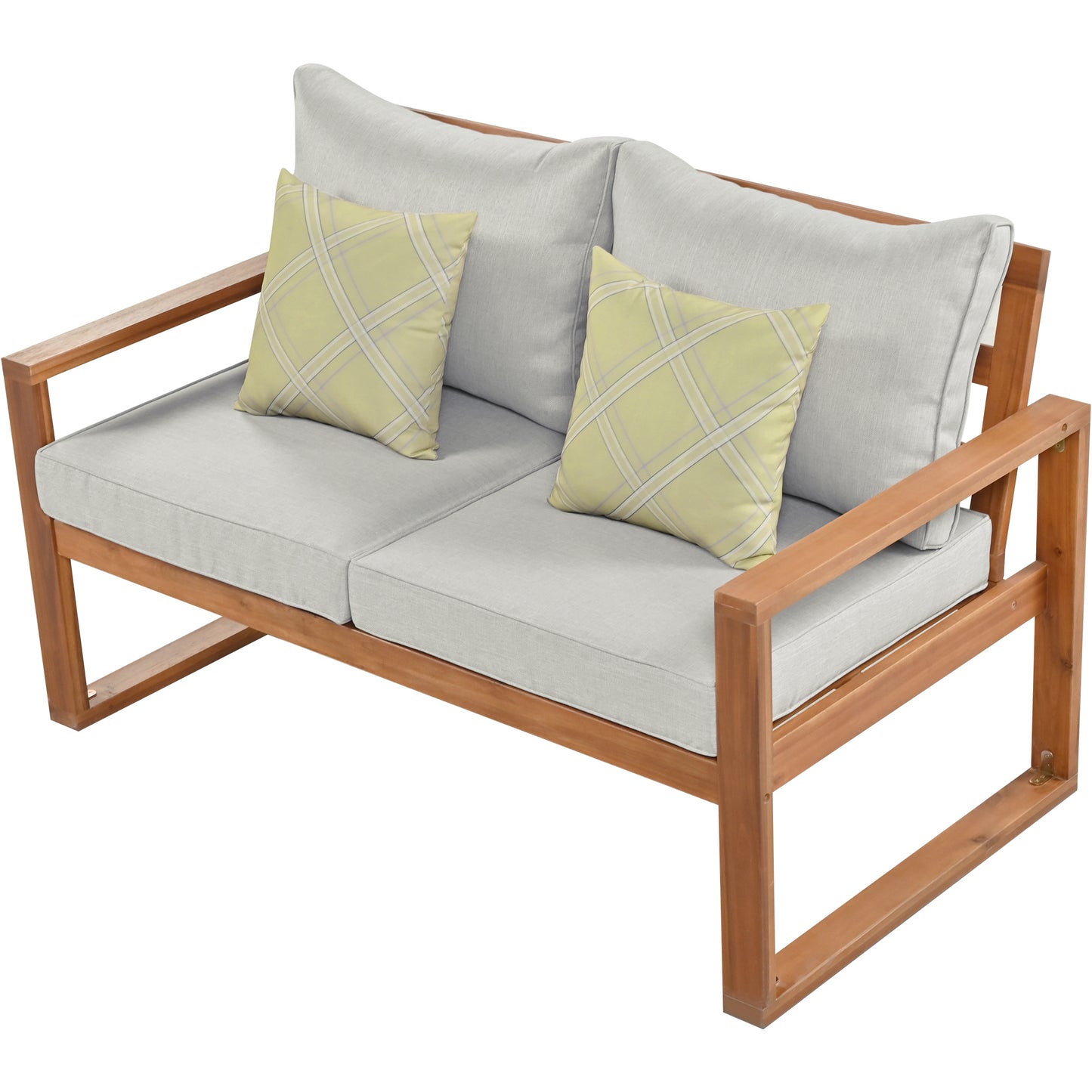 6-Piece Outdoor Wood Conversation Set