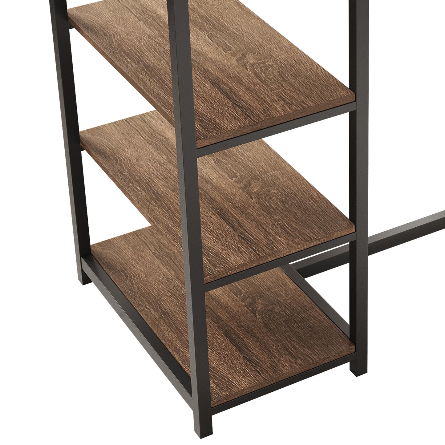 3-Piece Counter-height Table and Stool Set with Shelves