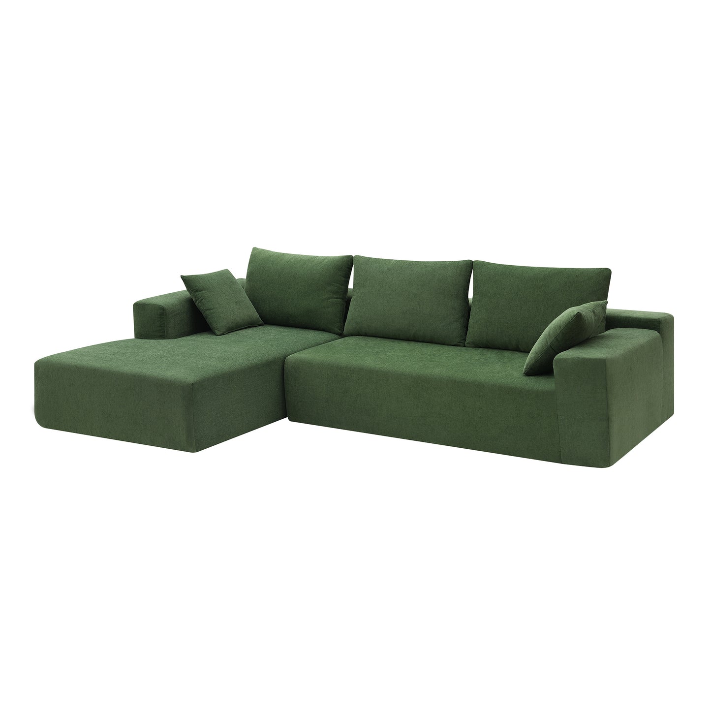 Green Modular Minimalist Sectional Sofa