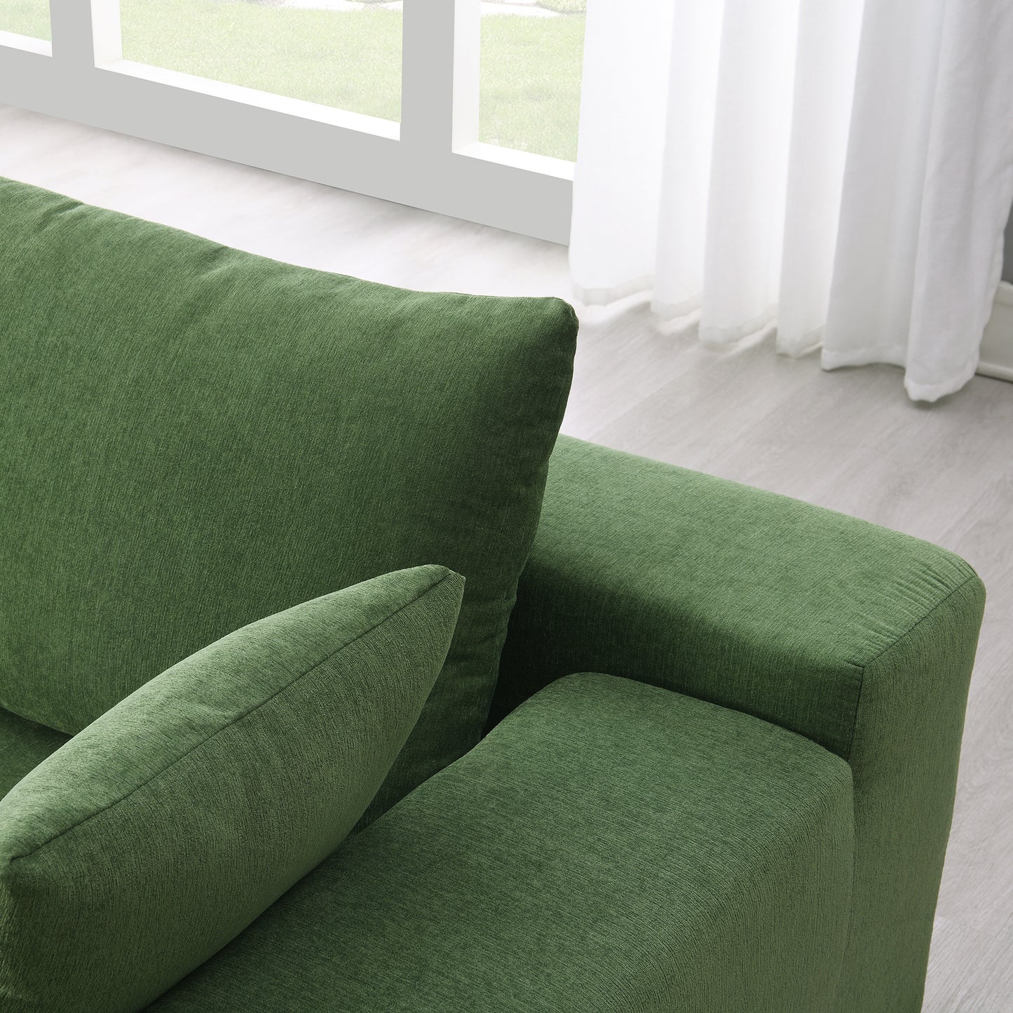 Green Modular Minimalist Sectional Sofa