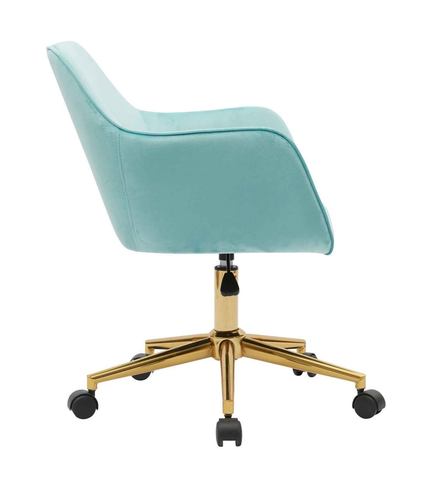 Modern Velvet Adjustable Office Chair with Wheels