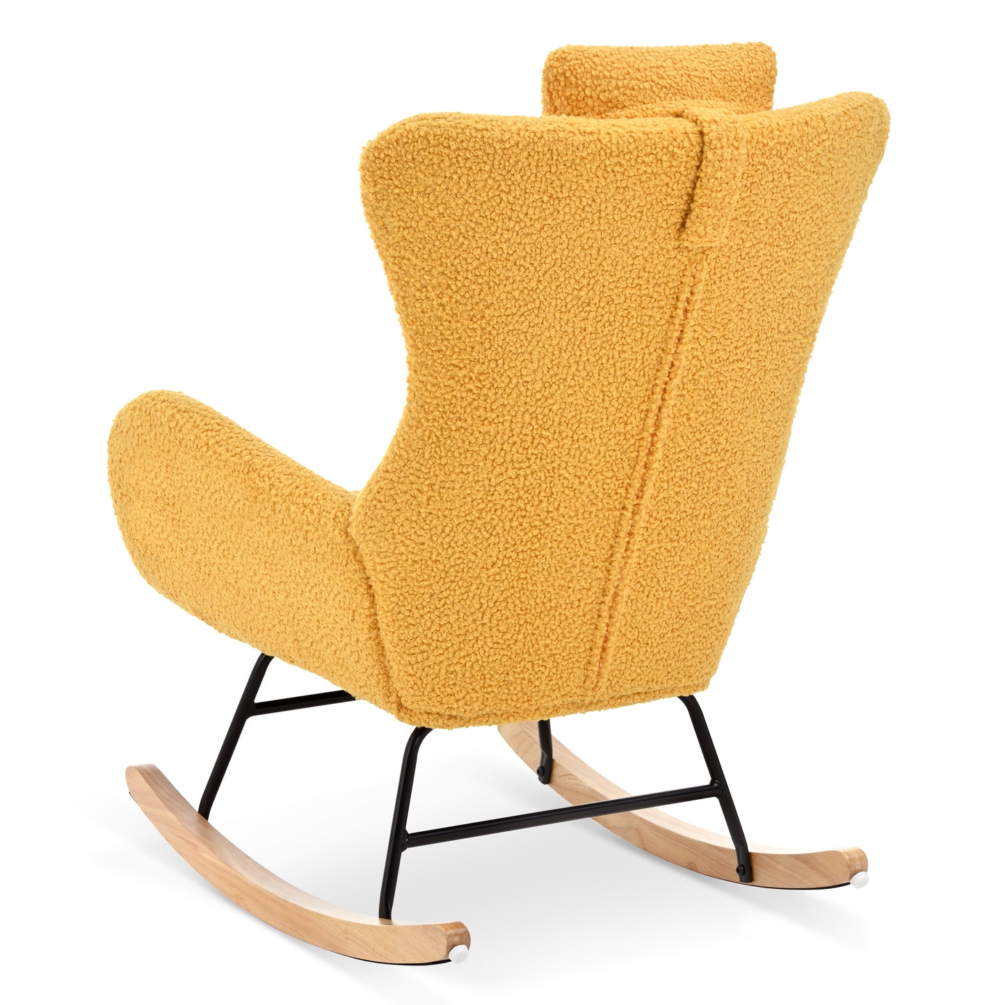 Yellow Fabric Rocking Chair