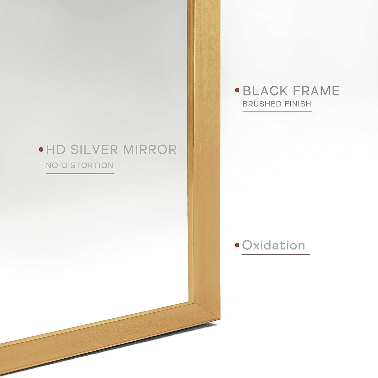 Gold Metal Arch Mirror