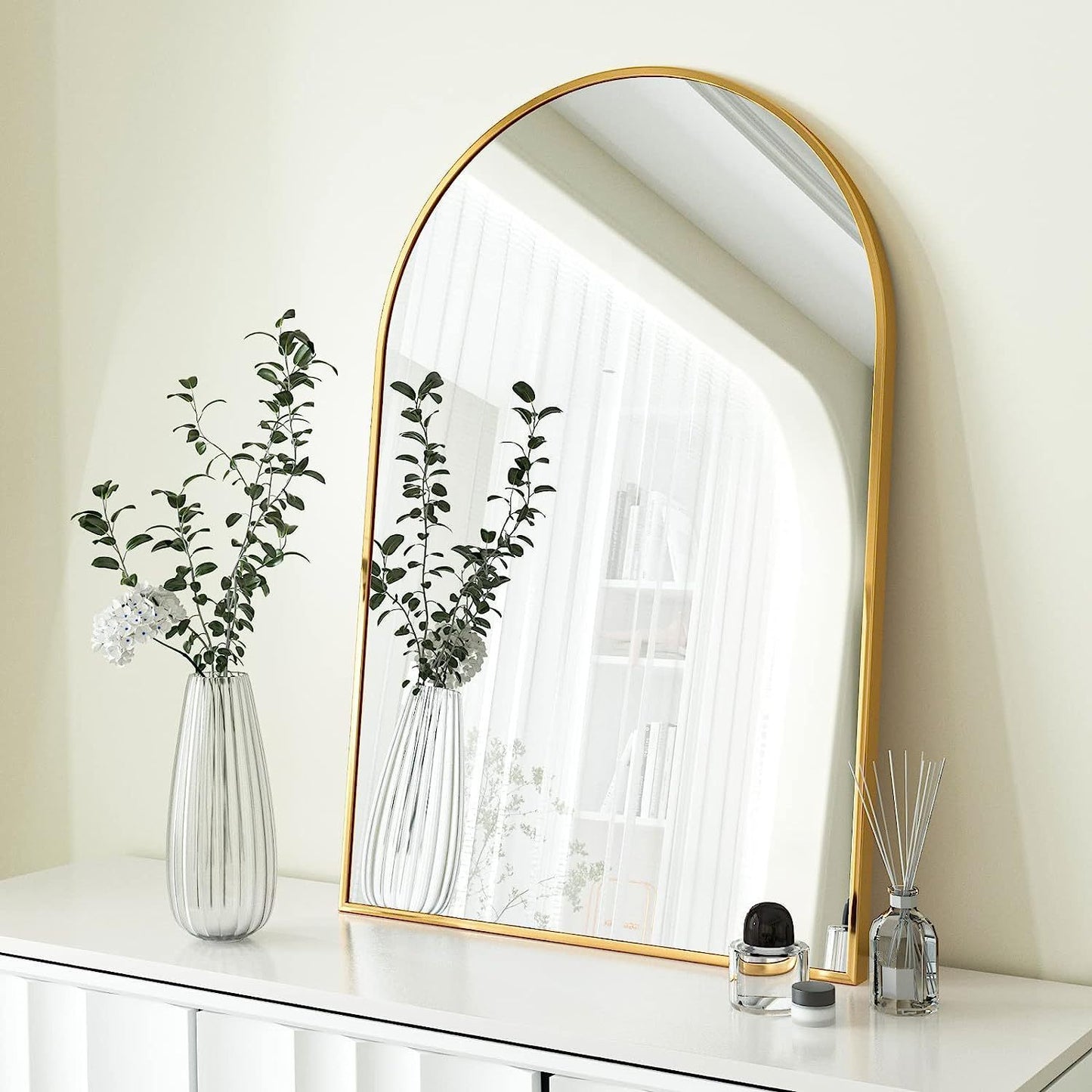 Gold Metal Arch Mirror