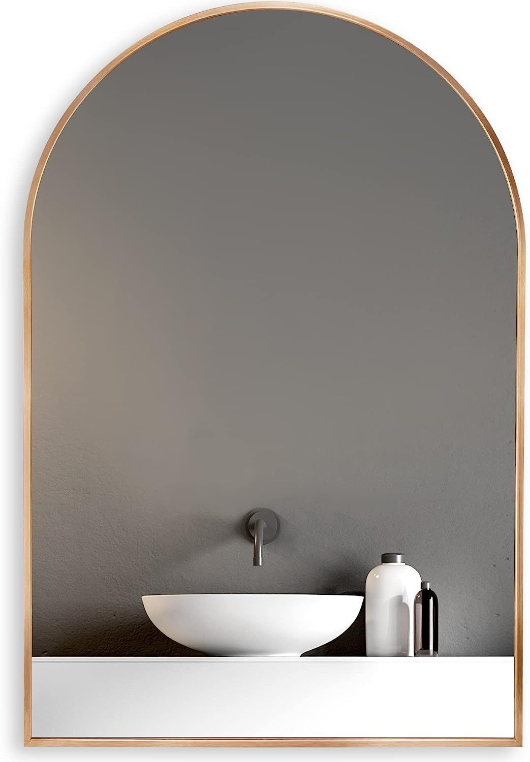 Gold Metal Arch Mirror