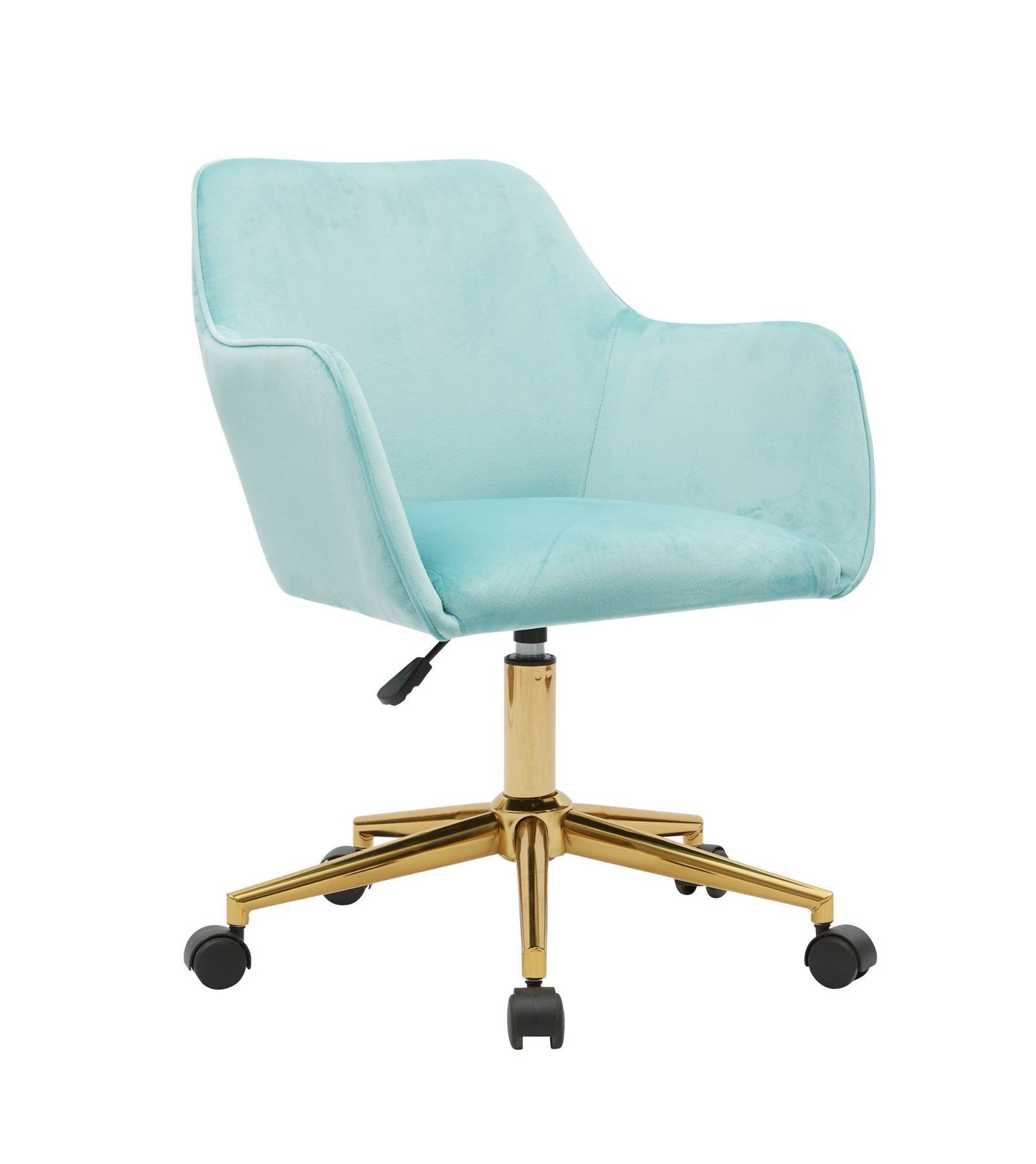 Modern Velvet Adjustable Office Chair with Wheels