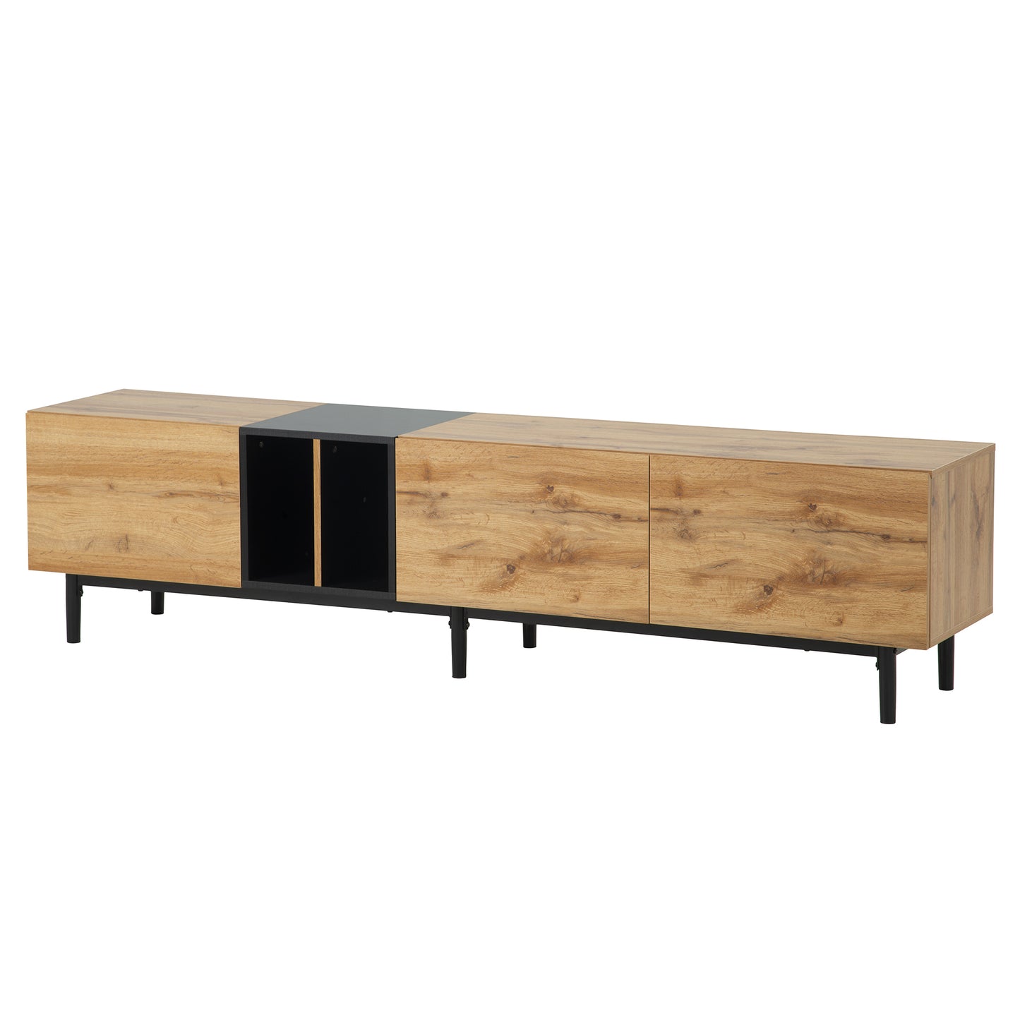 Modern Wood Finish TV Stand/Media Console Table