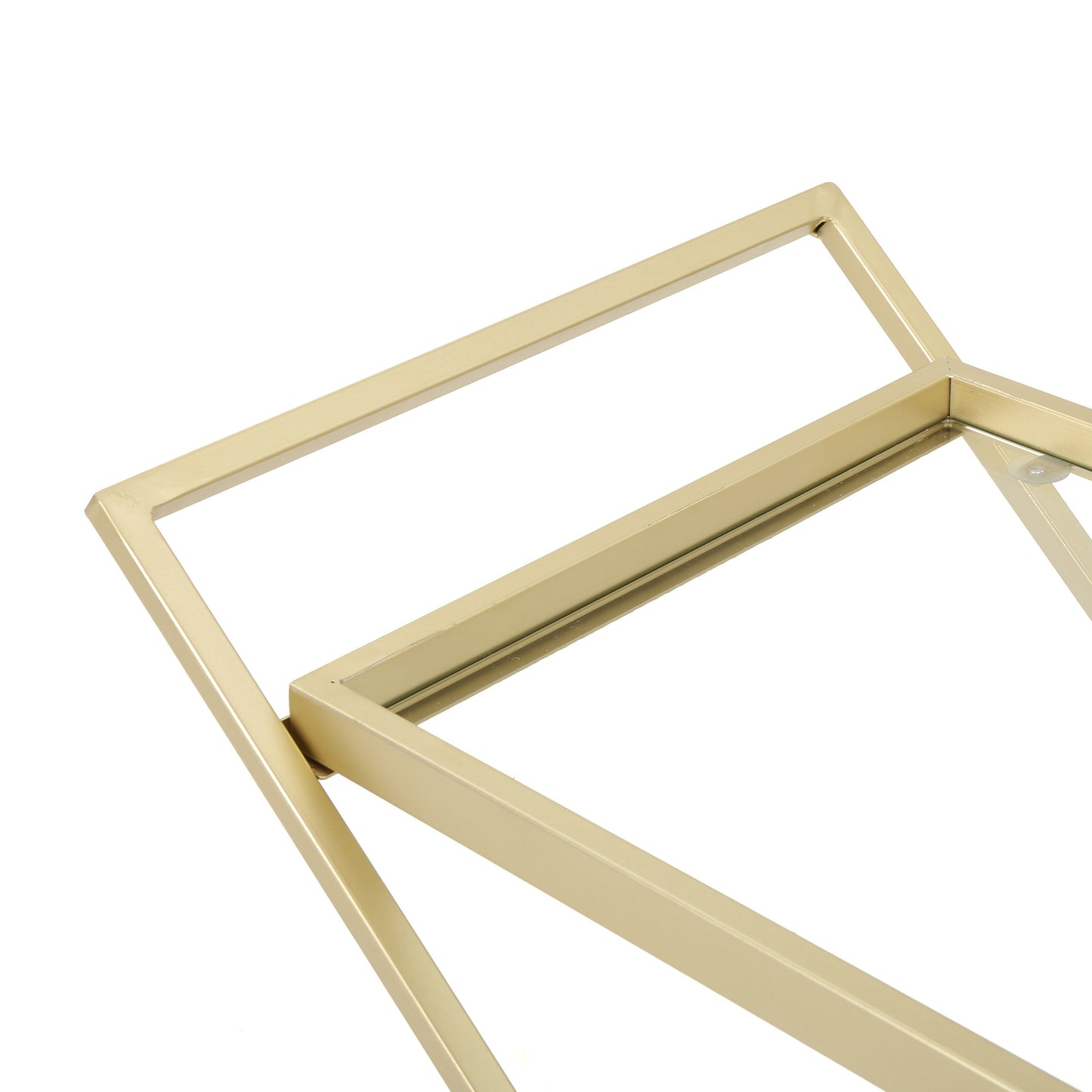 Tempered Glass Gold Bar Cart