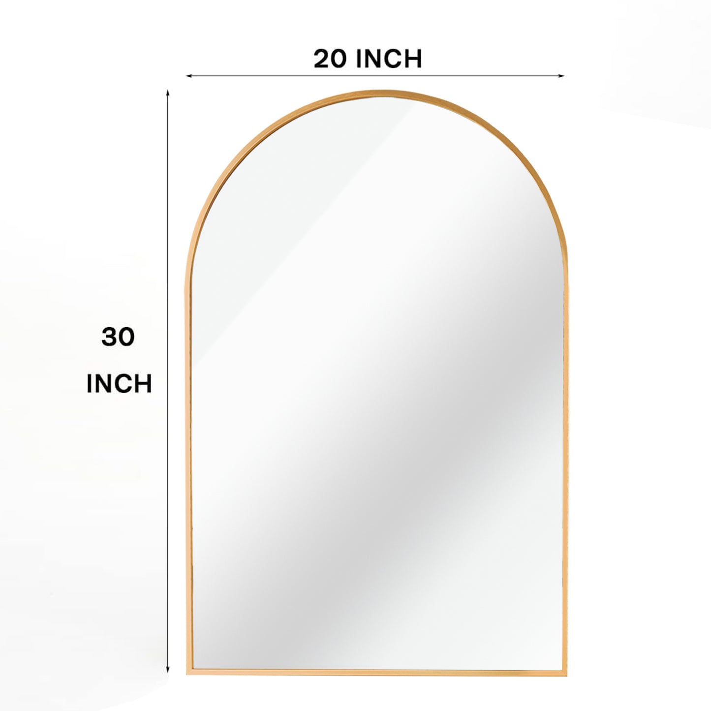 Gold Metal Arch Mirror