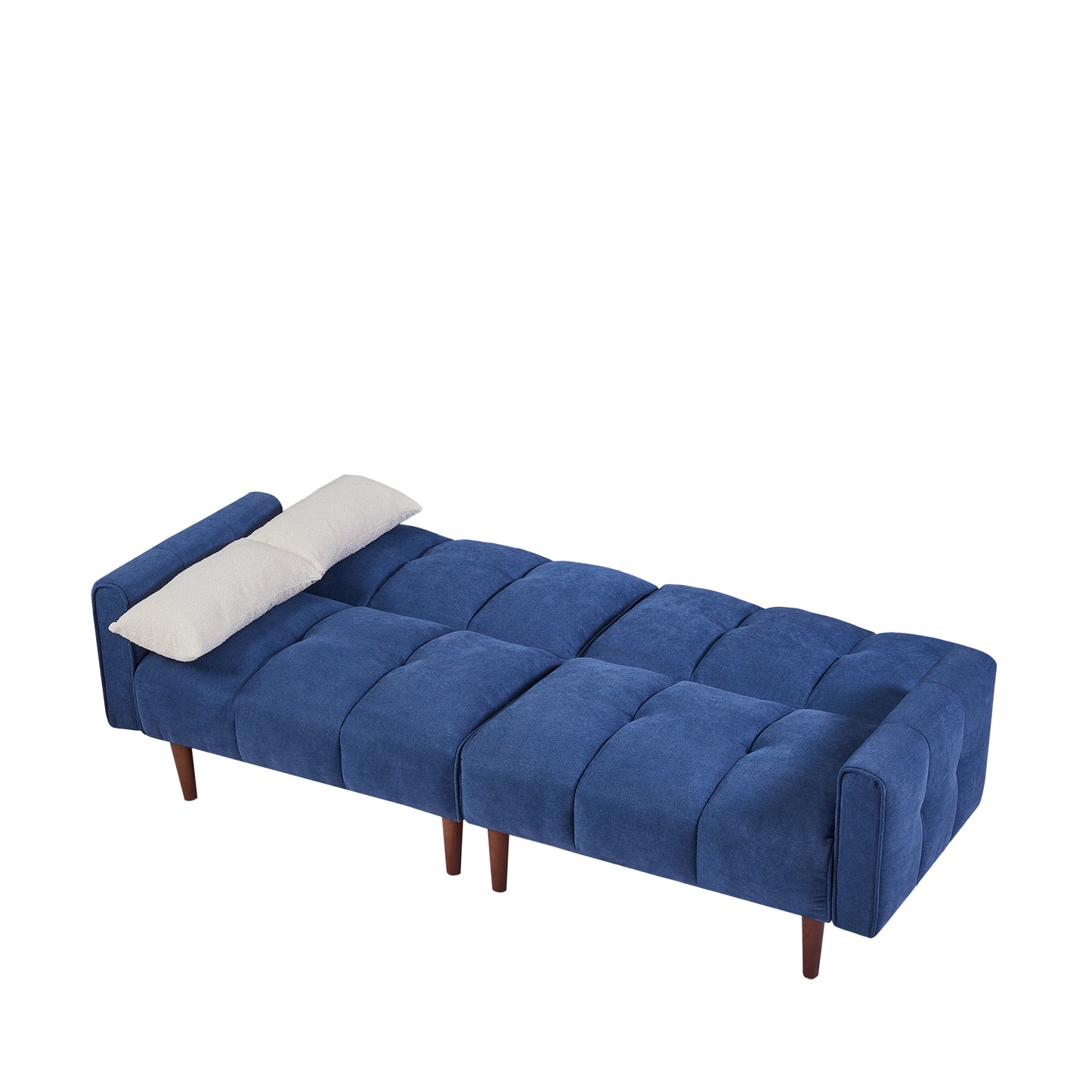 Blue Convertible Futon Sofa Bed