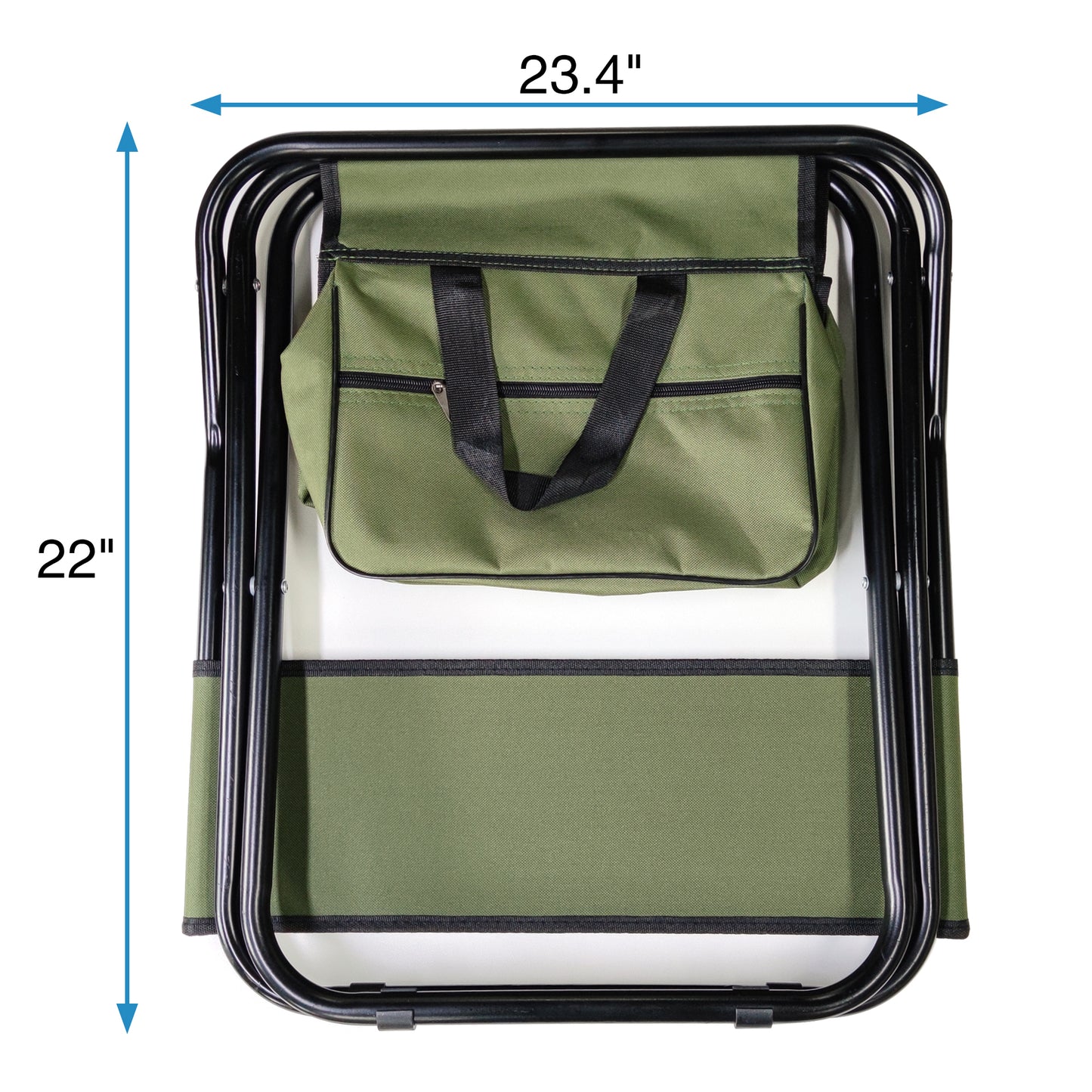 2-piece Folding Outdoor Camping Chair Set with Storage Bag