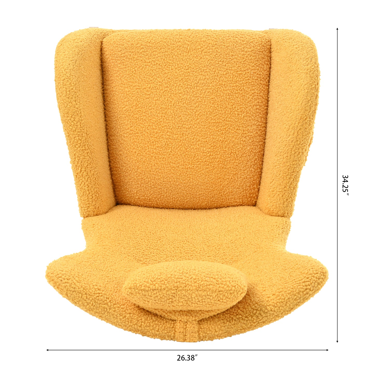 Yellow Fabric Rocking Chair