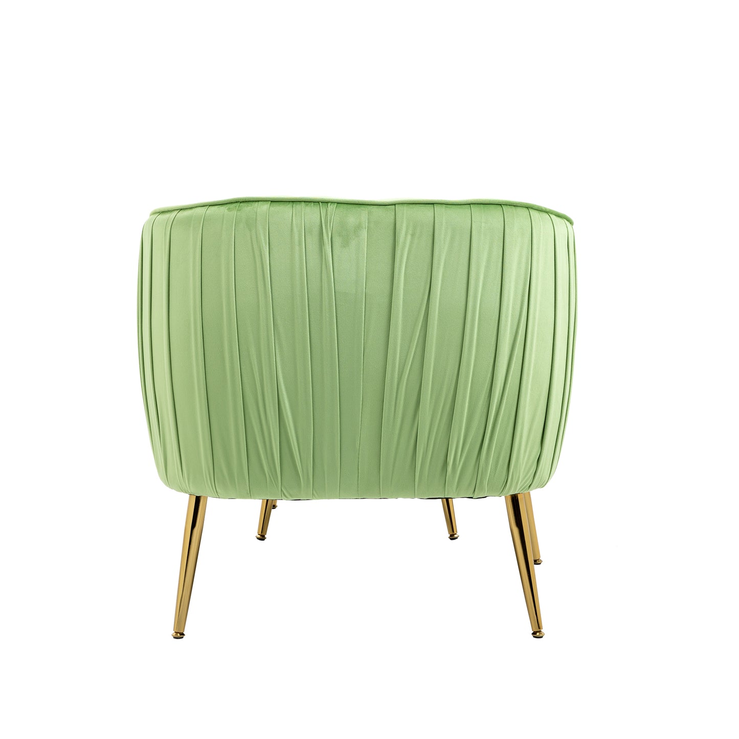 Green Tufted Velvet Accent Chair with Ottoman