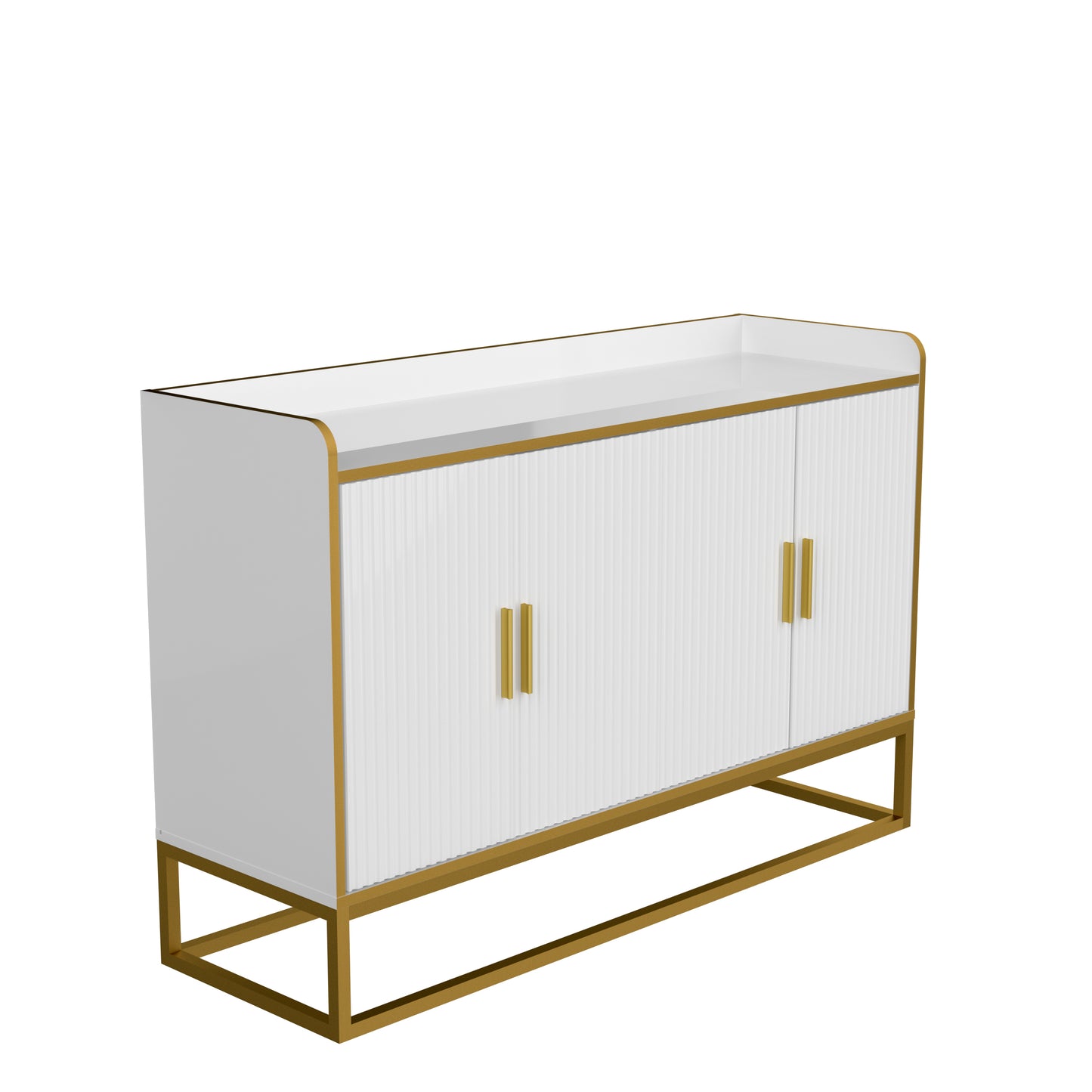 White Modern Kitchen Buffet Storage Cabinet