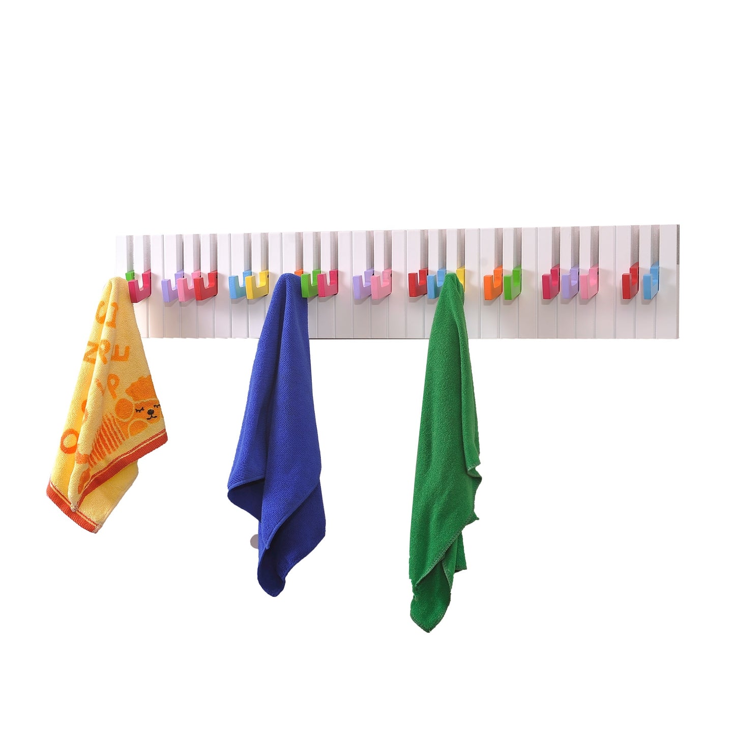 Wall-mounted Hooks Rainbow Piano Design