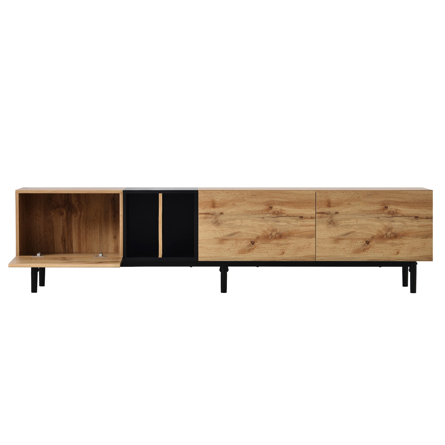 Modern Wood Finish TV Stand/Media Console Table