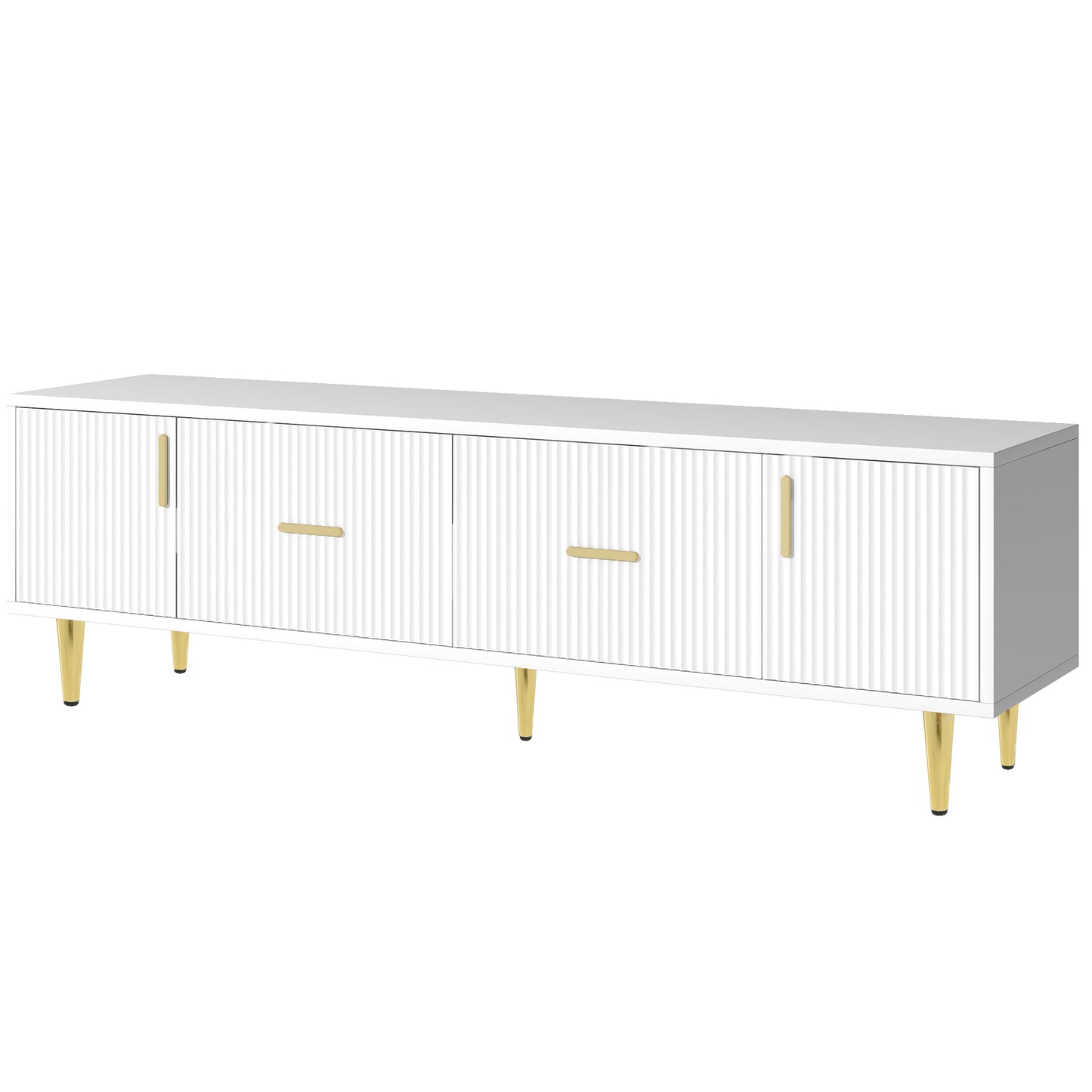 Modern TV Stand with 5 Champagne Legs