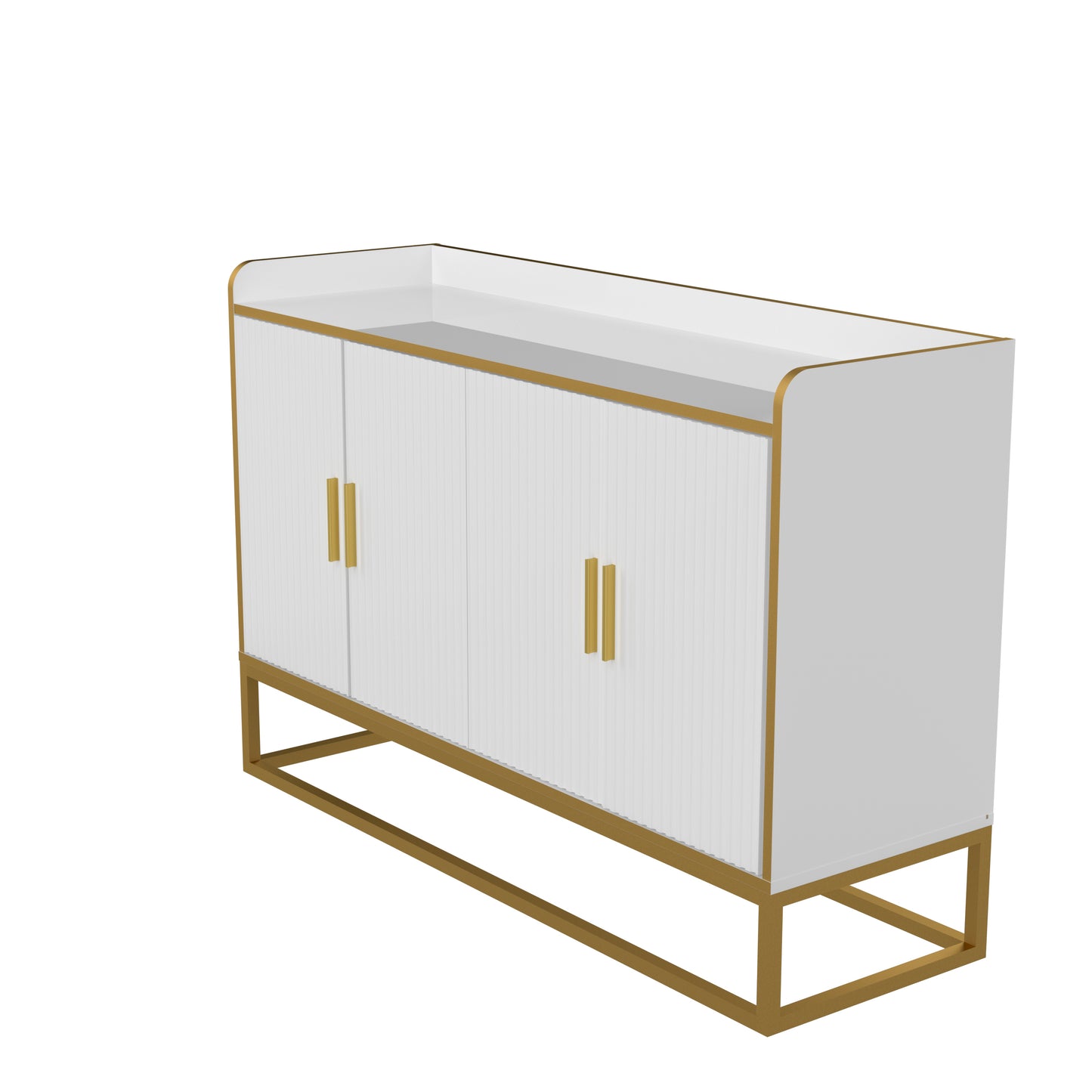 White Modern Kitchen Buffet Storage Cabinet