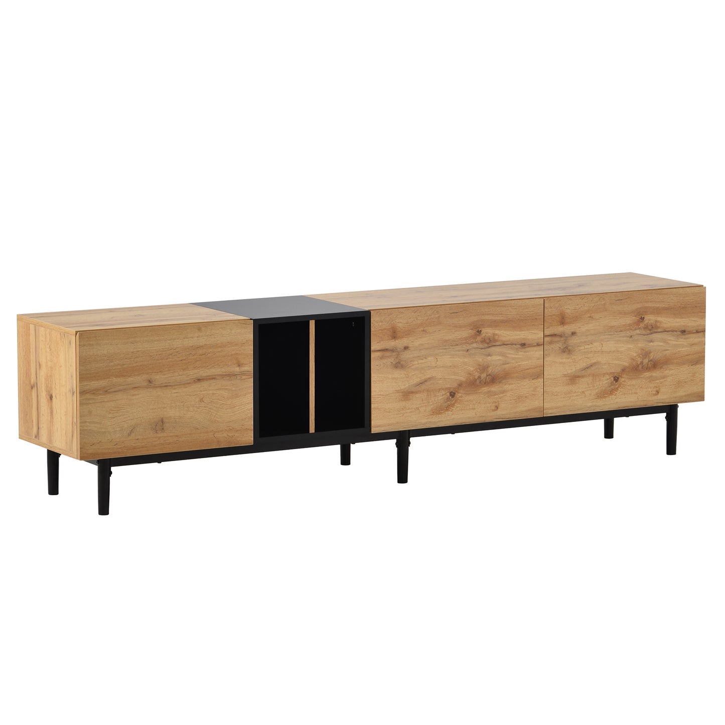 Modern Wood Finish TV Stand/Media Console Table