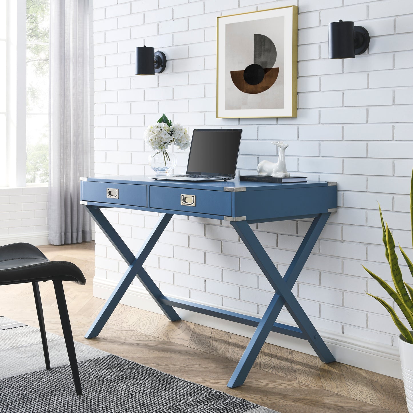 Blue Home Office Desk