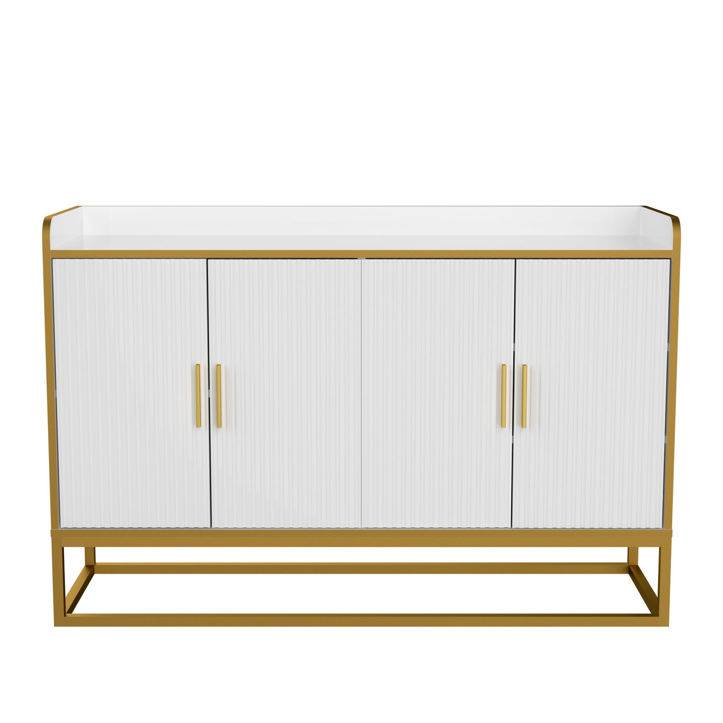 White Modern Kitchen Buffet Storage Cabinet