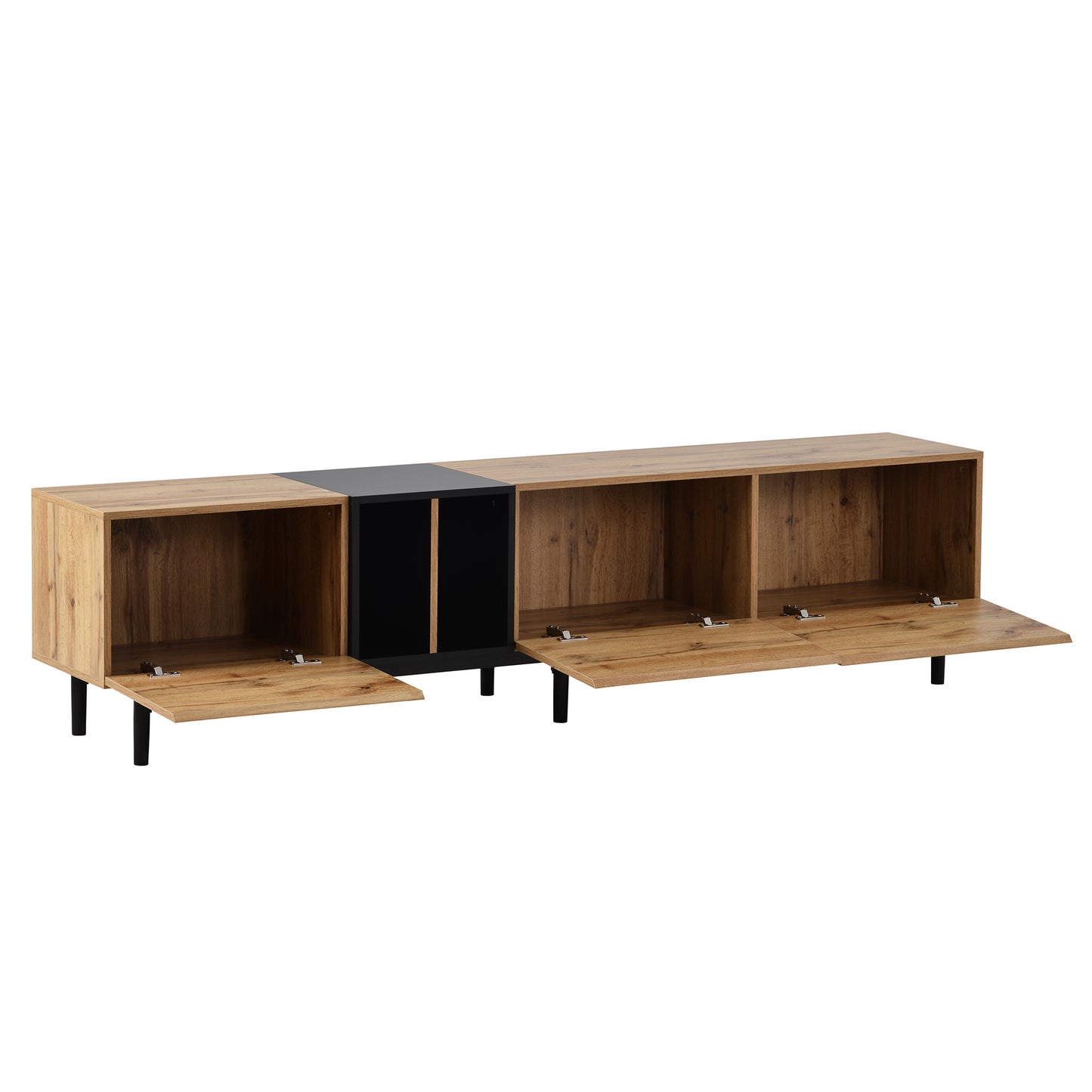 Modern Wood Finish TV Stand/Media Console Table