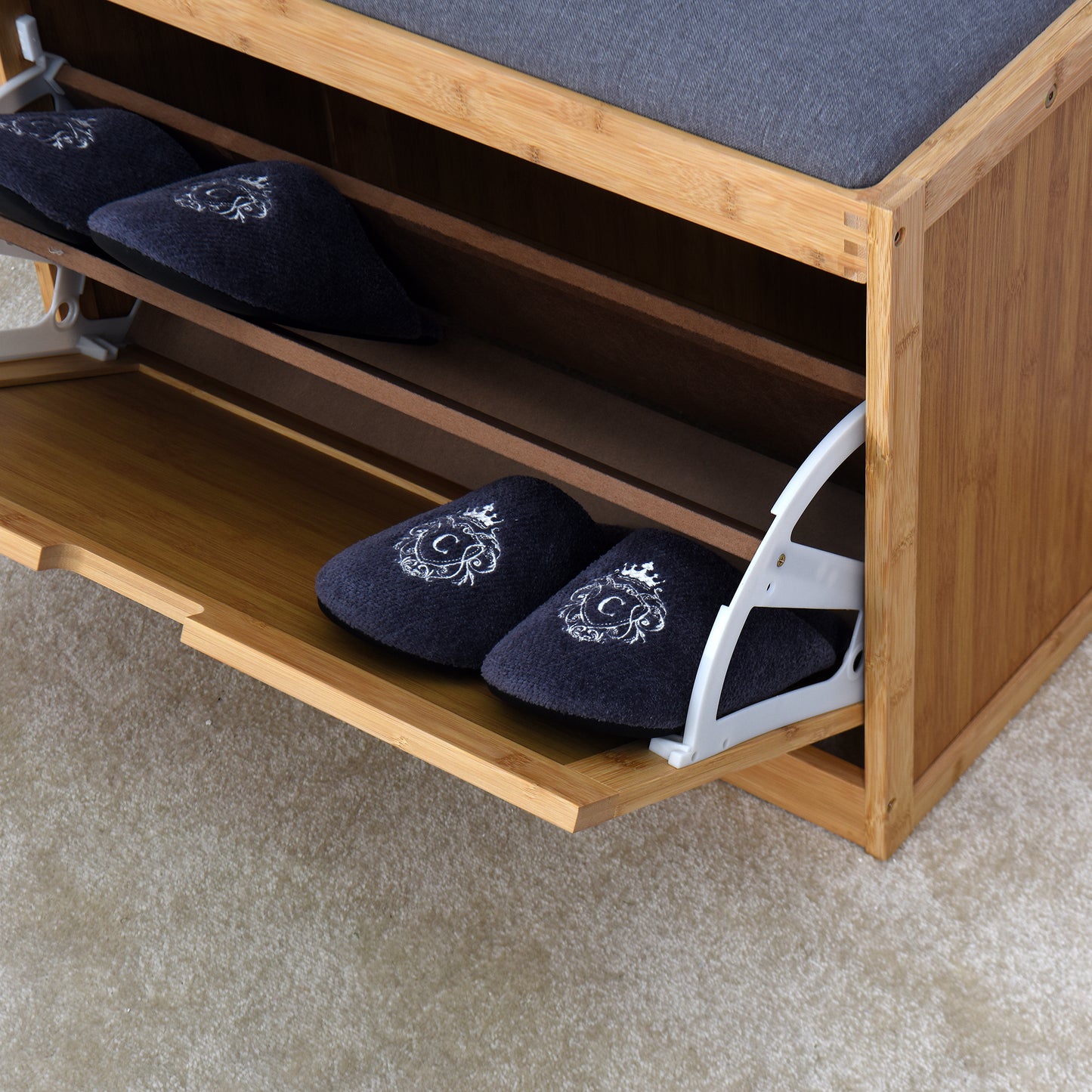 Bamboo Shoe Rack/Storage Bench