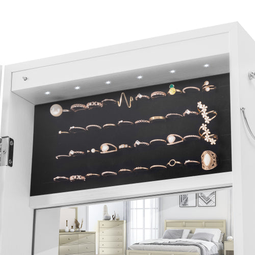 Standing Jewelry Storage Mirror Cabinet With LED Lights