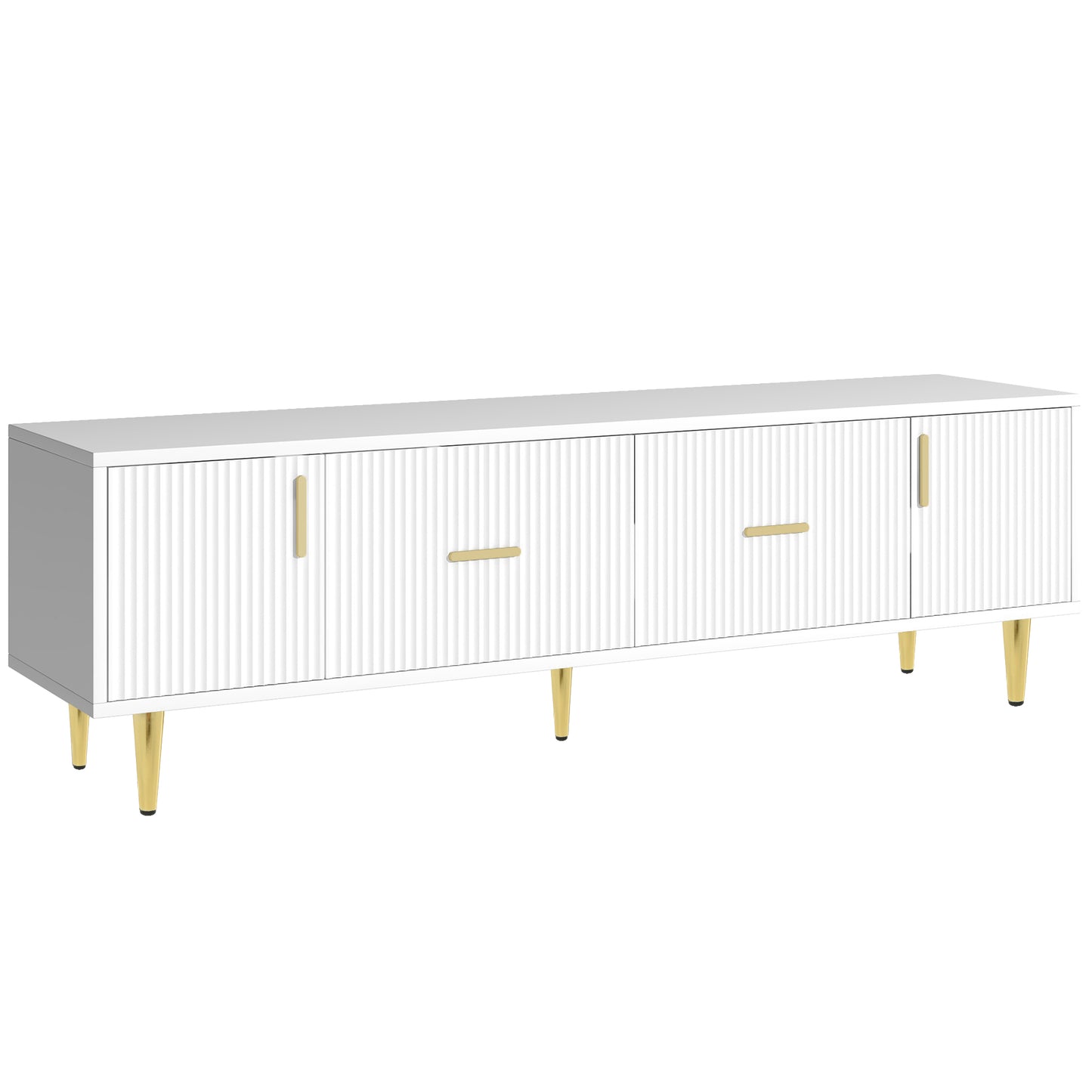 Modern TV Stand with 5 Champagne Legs