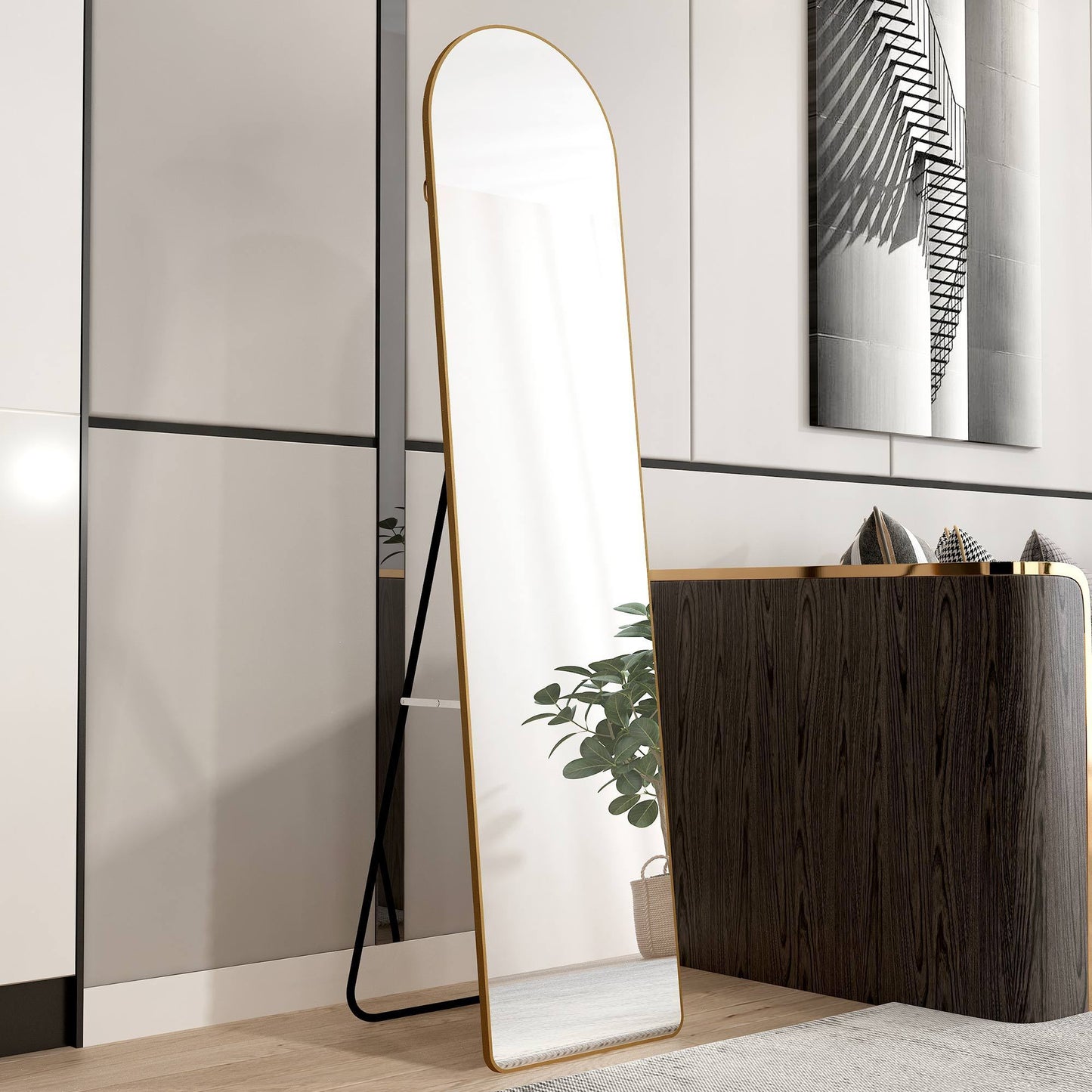 Arched Full-Length Wall Mirror