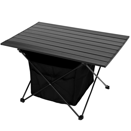 Portable Outdoor Folding Table with Storage and Carry Bag