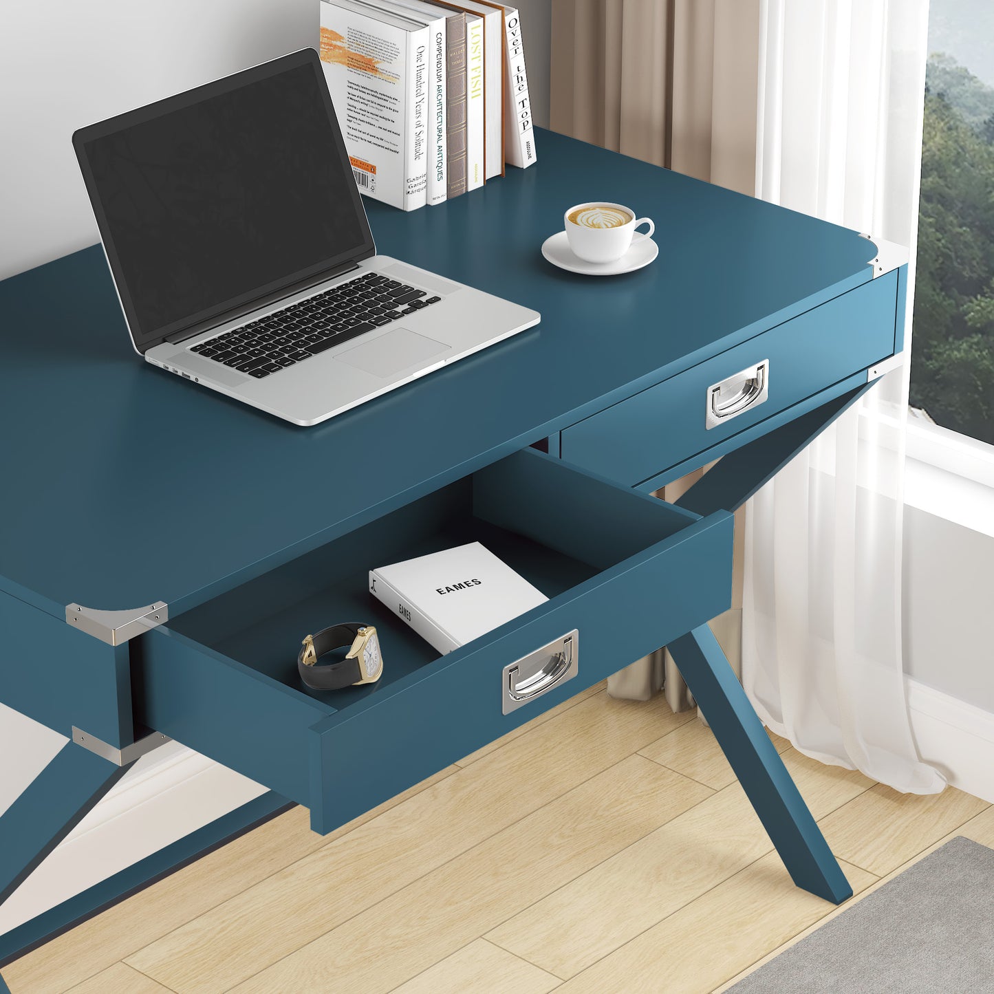 Blue Home Office Desk