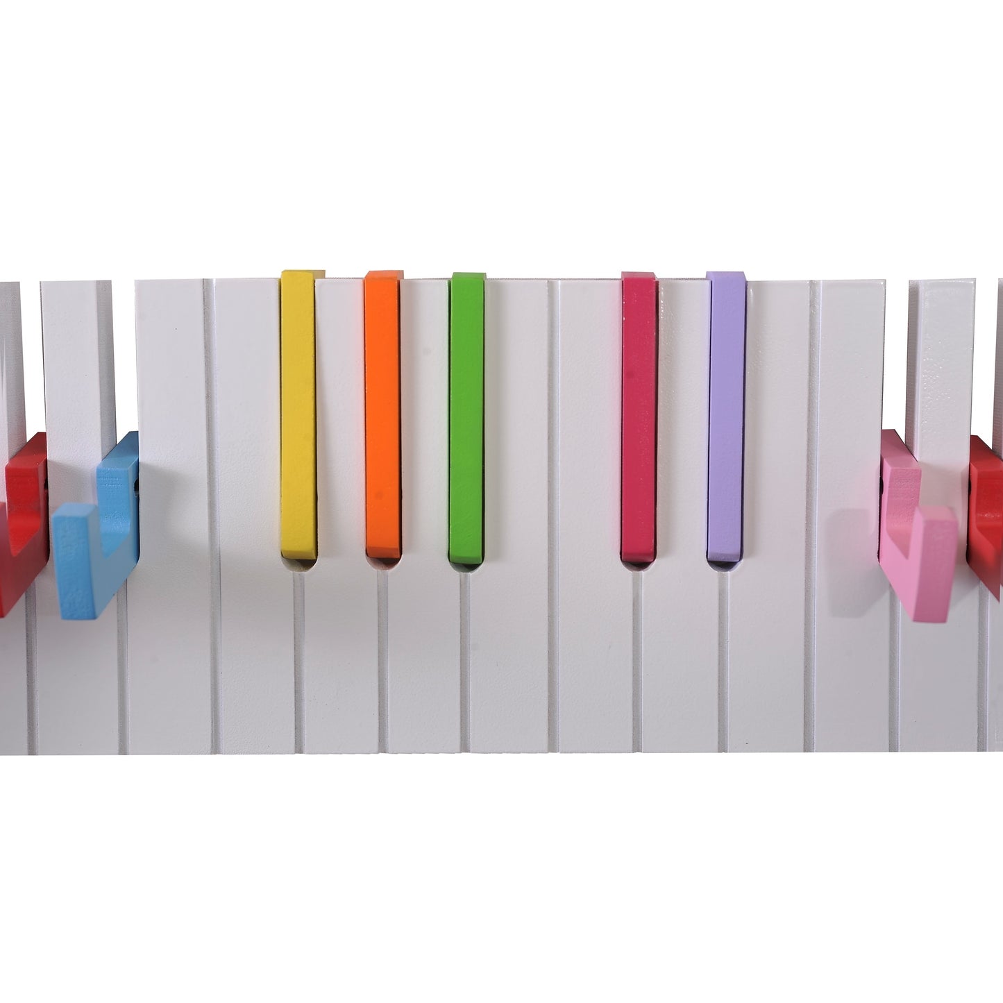 Wall-mounted Hooks Rainbow Piano Design