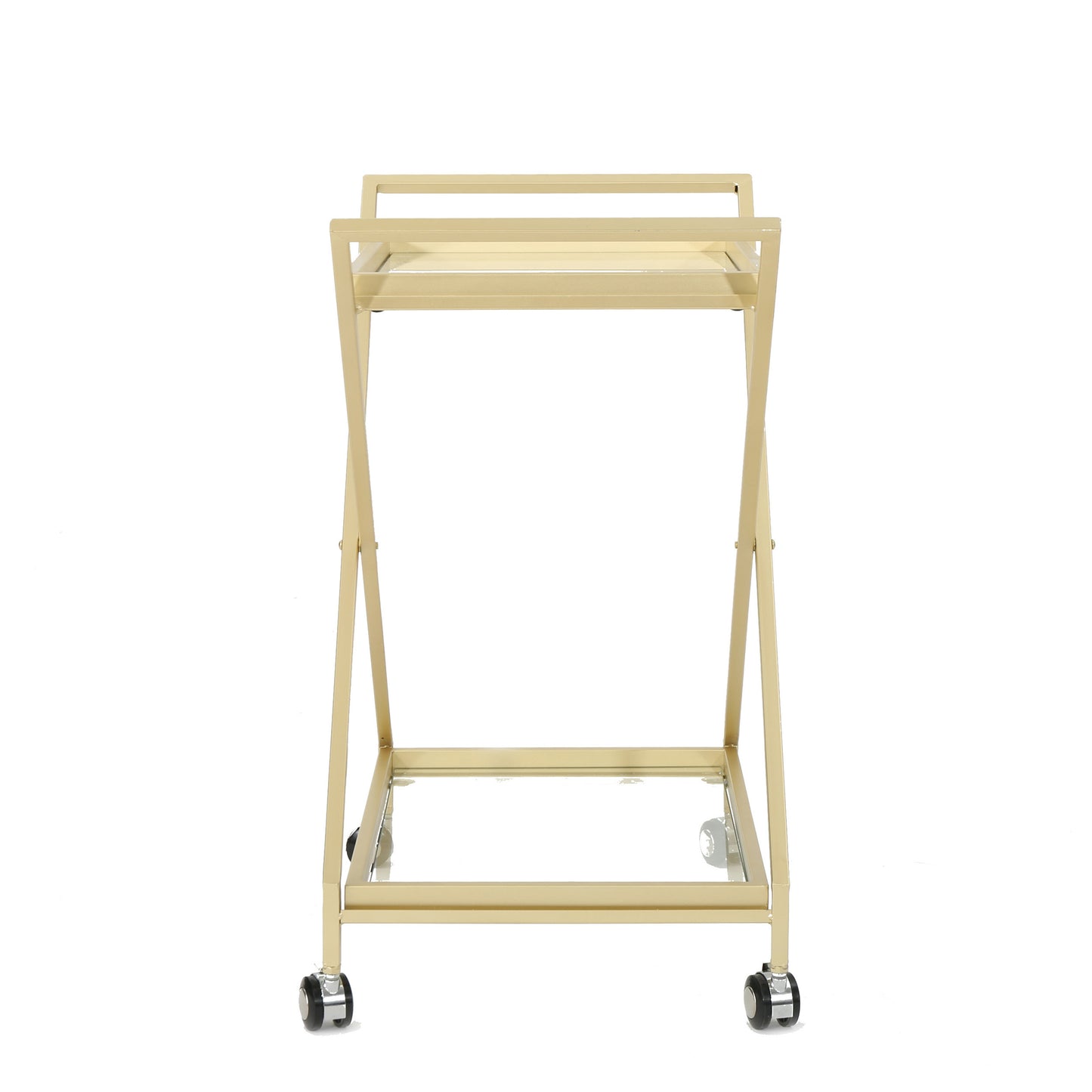 Tempered Glass Gold Bar Cart