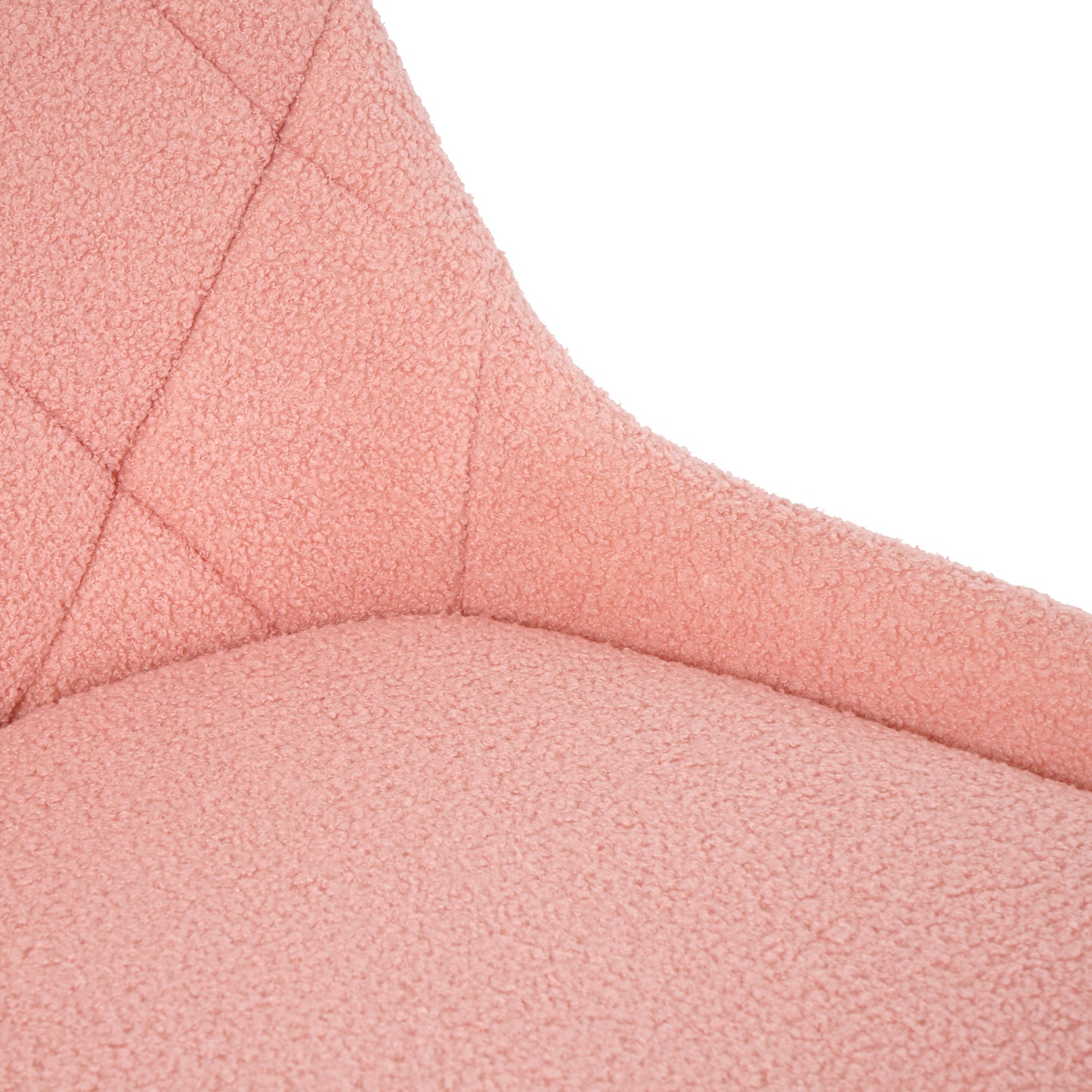 Plush Pink Tufted Office Chair with Gold Base