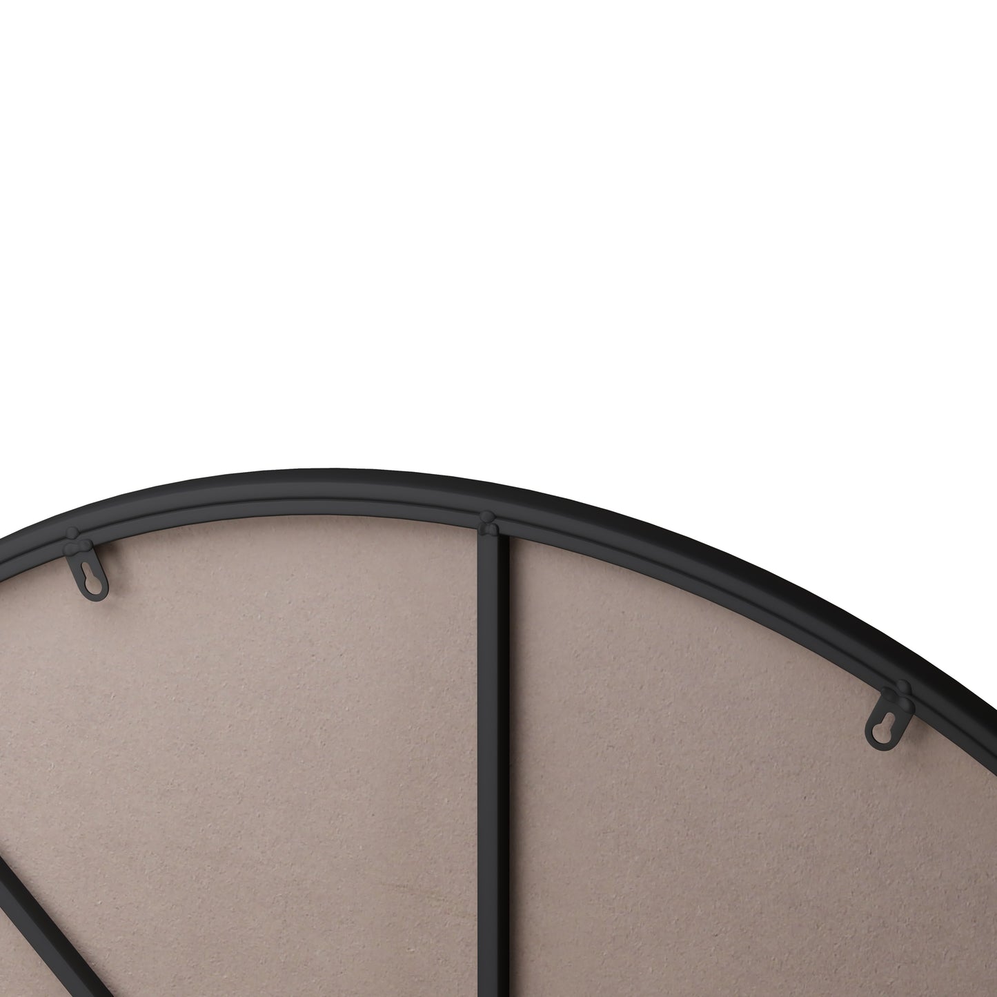 Black Circular Wall Mirror