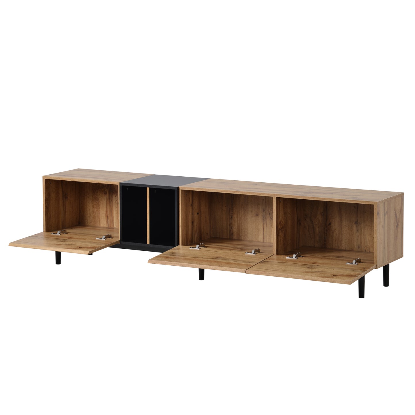 Modern Wood Finish TV Stand/Media Console Table