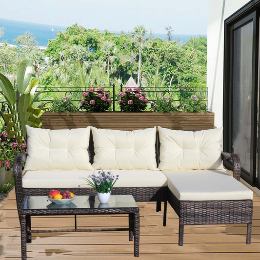 Outdoor Patio Furniture Set -Piece Conversation Set