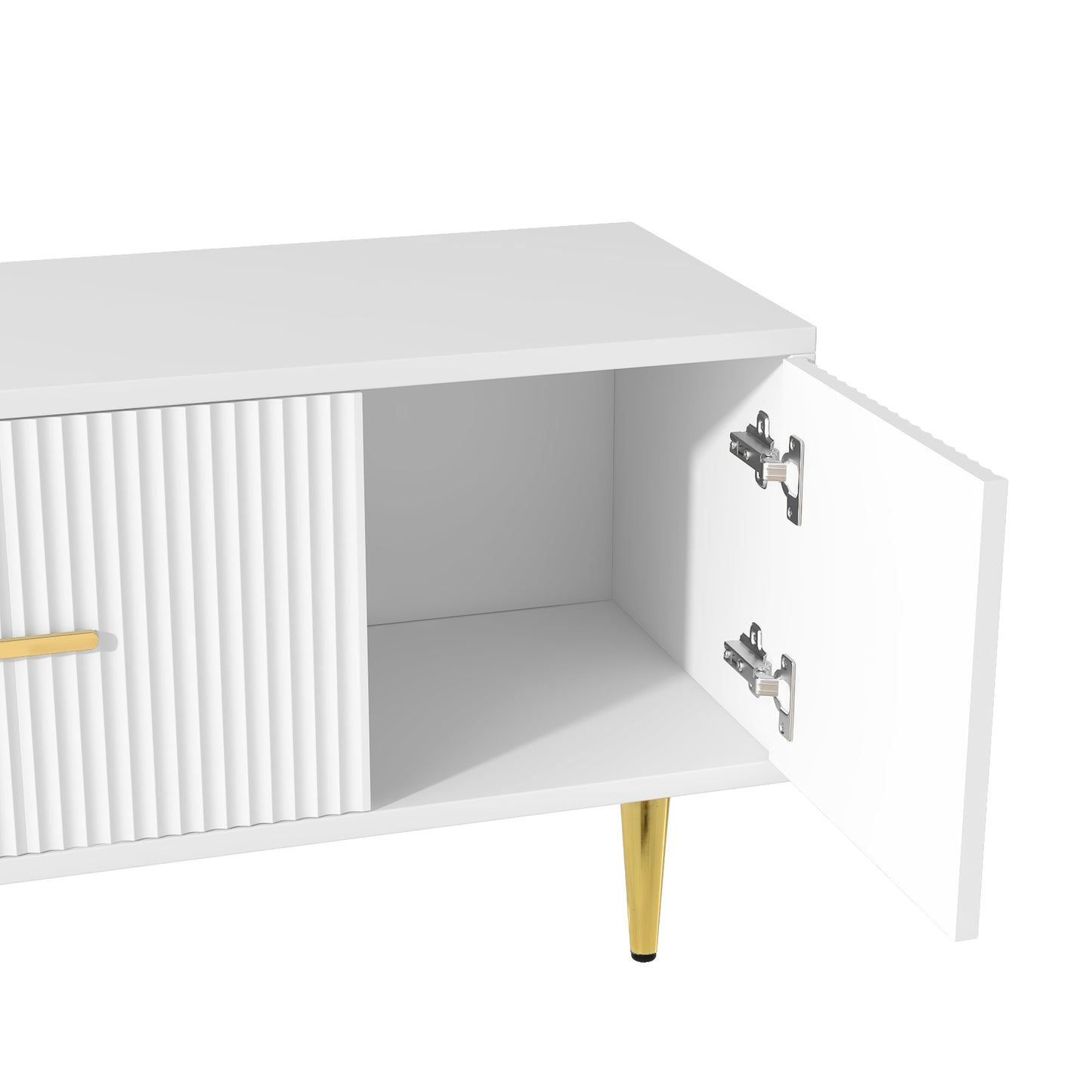 Modern TV Stand with 5 Champagne Legs